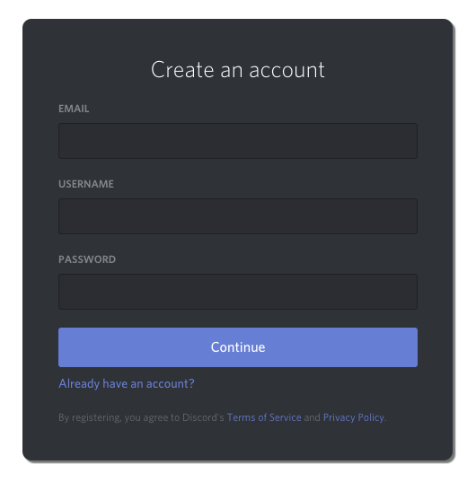 create discord account