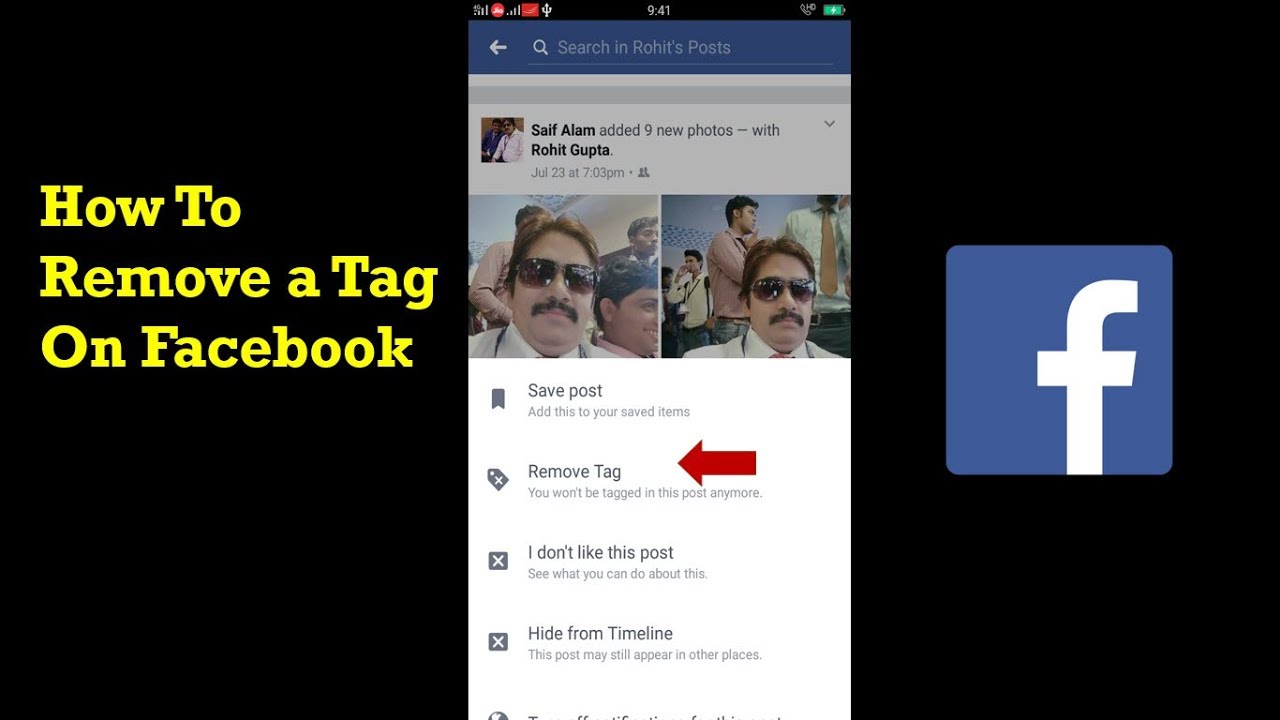 Remove Tag on Facebook