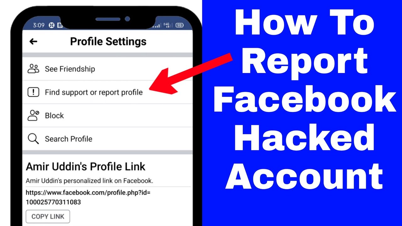 Report hacker on facebook