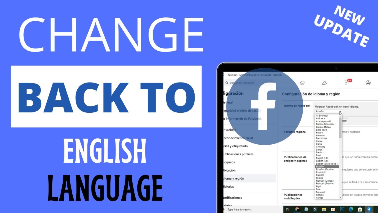 How to Change Facebook Back to English